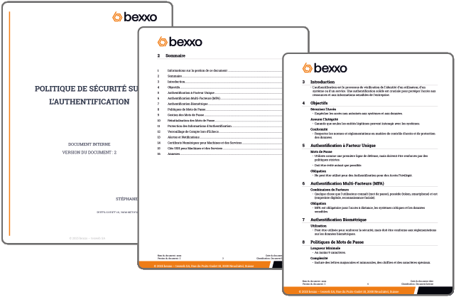 Plan de sécurité : authentification