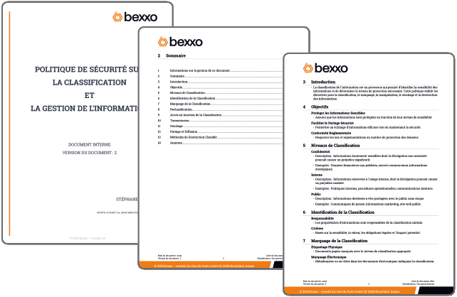 Plan de sécurité : classifications