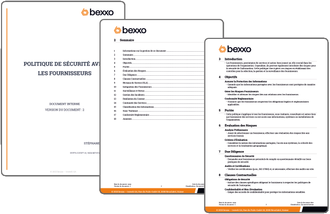 Plan de sécurité : sur les fournisseurs